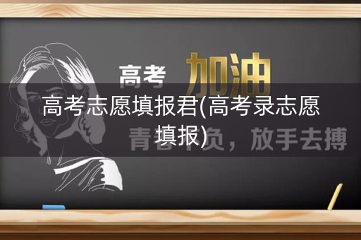 高考志愿填报君(高考录志愿填报)