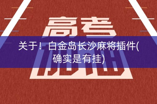 关于！白金岛长沙麻将插件(确实是有挂)