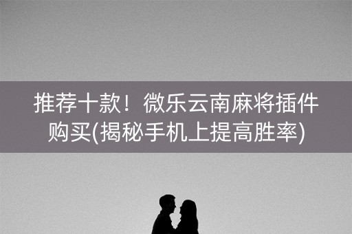 推荐十款！微乐云南麻将插件购买(揭秘手机上提高胜率)