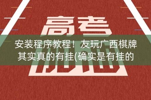 安装程序教程！友玩广西棋牌其实真的有挂(确实是有挂的)