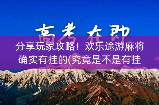 分享玩家攻略！欢乐途游麻将确实有挂的(究竟是不是有挂)