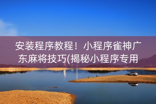 安装程序教程！小程序雀神广东麻将技巧(揭秘小程序专用神器)