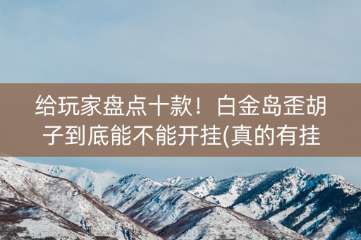 给玩家盘点十款！白金岛歪胡子到底能不能开挂(真的有挂确实有挂)