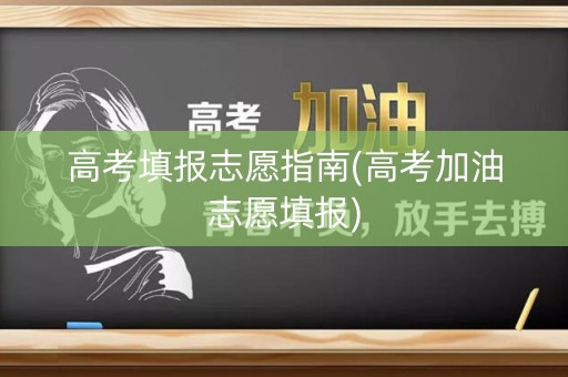 高考填报志愿指南(高考加油志愿填报)