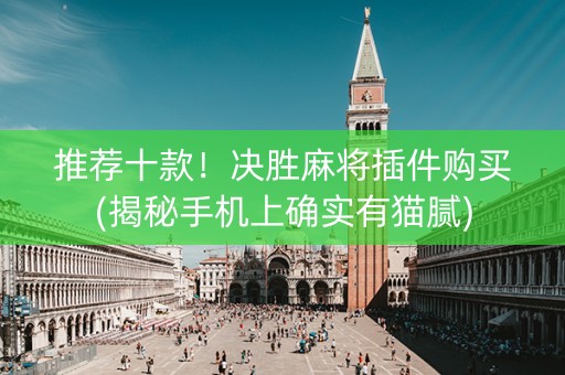 推荐十款！决胜麻将插件购买(揭秘手机上确实有猫腻)