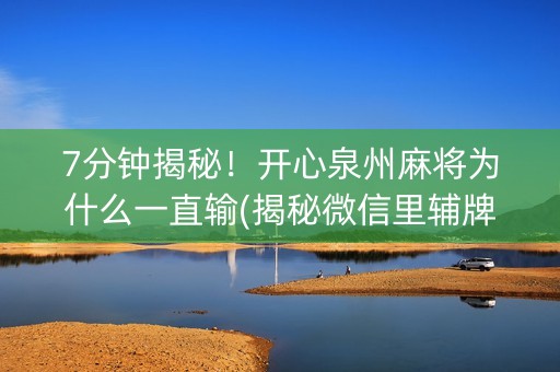 7分钟揭秘！开心泉州麻将为什么一直输(揭秘微信里辅牌器)