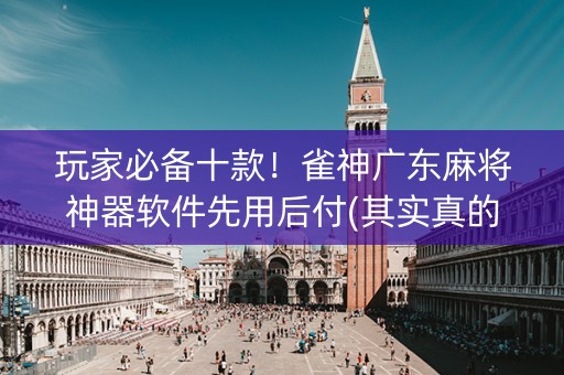 玩家必备十款！雀神广东麻将神器软件先用后付(其实真的确实有挂)