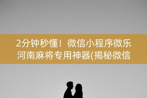 2分钟秒懂！微信小程序微乐河南麻将专用神器(揭秘微信里提高赢的概率)