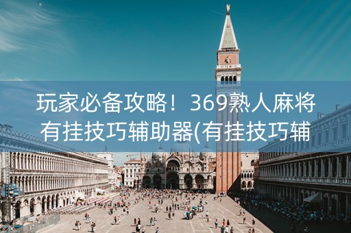 玩家必备攻略！369熟人麻将有挂技巧辅助器(有挂技巧辅助器)