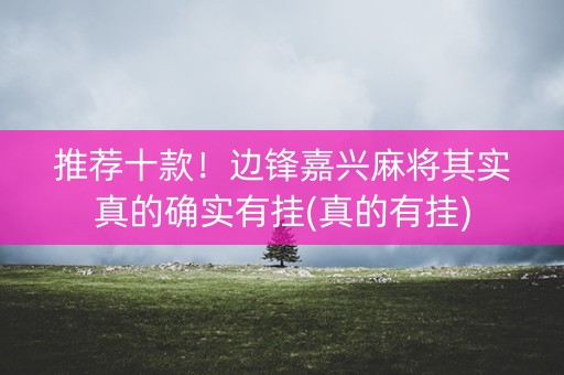 推荐十款！边锋嘉兴麻将其实真的确实有挂(真的有挂)