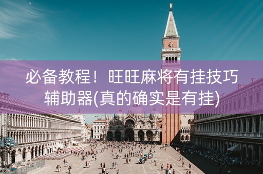 必备教程！旺旺麻将有挂技巧辅助器(真的确实是有挂)