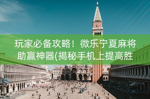 玩家必备攻略！微乐宁夏麻将助赢神器(揭秘手机上提高胜率)