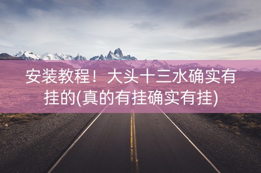 安装教程！大头十三水确实有挂的(真的有挂确实有挂)