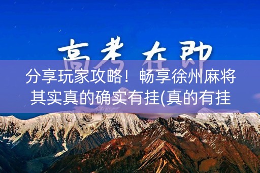 分享玩家攻略！畅享徐州麻将其实真的确实有挂(真的有挂)