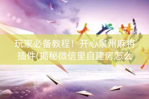 玩家必备教程！开心泉州麻将插件(揭秘微信里自建房怎么赢)