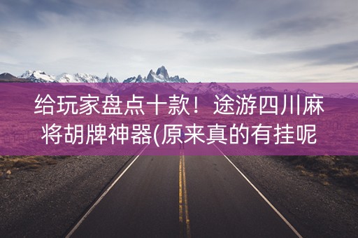 给玩家盘点十款！途游四川麻将胡牌神器(原来真的有挂呢)