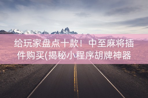 给玩家盘点十款！中至麻将插件购买(揭秘小程序胡牌神器)