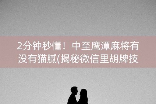 2分钟秒懂！中至鹰潭麻将有没有猫腻(揭秘微信里胡牌技巧)