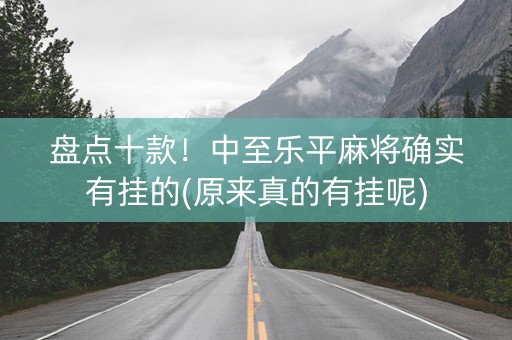 盘点十款！中至乐平麻将确实有挂的(原来真的有挂呢)