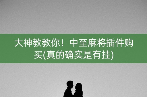 大神教教你！中至麻将插件购买(真的确实是有挂)