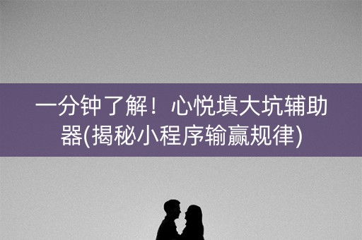 一分钟了解！心悦填大坑辅助器(揭秘小程序输赢规律)