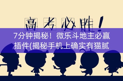 7分钟揭秘！微乐斗地主必赢插件(揭秘手机上确实有猫腻)