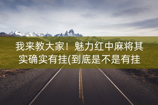 我来教大家！魅力红中麻将其实确实有挂(到底是不是有挂)