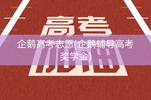 企鹅高考志愿(企鹅辅导高考奖学金)