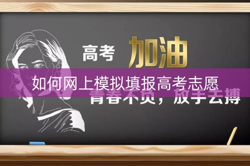 如何网上模拟填报高考志愿