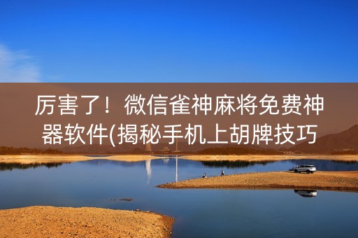 厉害了！微信雀神麻将免费神器软件(揭秘手机上胡牌技巧)