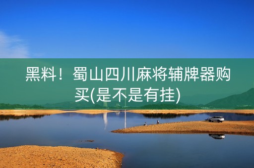 黑料！蜀山四川麻将辅牌器购买(是不是有挂)