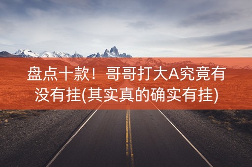 盘点十款！哥哥打大A究竟有没有挂(其实真的确实有挂)