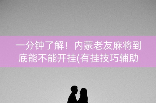 一分钟了解！内蒙老友麻将到底能不能开挂(有挂技巧辅助器)