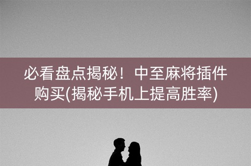 必看盘点揭秘！中至麻将插件购买(揭秘手机上提高胜率)