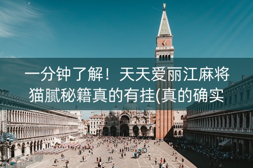 一分钟了解！天天爱丽江麻将猫腻秘籍真的有挂(真的确实是有挂)