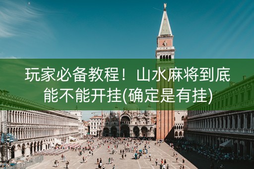 玩家必备教程！山水麻将到底能不能开挂(确定是有挂)