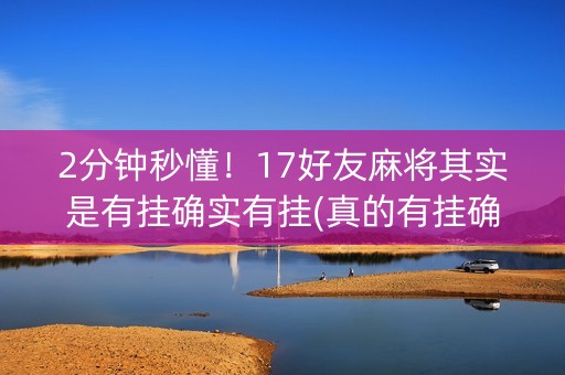 2分钟秒懂！17好友麻将其实是有挂确实有挂(真的有挂确实有挂)