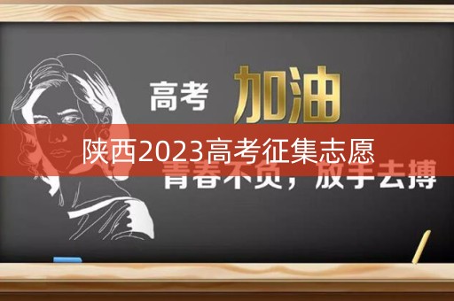 陕西2023高考征集志愿