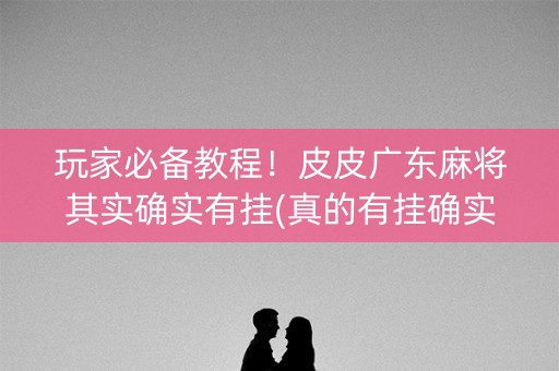 玩家必备教程！皮皮广东麻将其实确实有挂(真的有挂确实有挂)