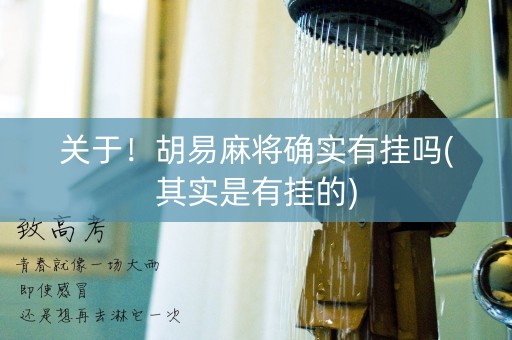 关于！胡易麻将确实有挂吗(其实是有挂的)
