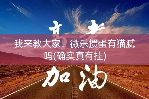 我来教大家！微乐掼蛋有猫腻吗(确实真有挂)
