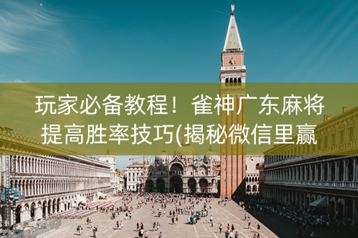 玩家必备教程！雀神广东麻将提高胜率技巧(揭秘微信里赢牌的技巧)