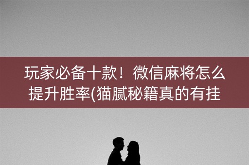 玩家必备十款！微信麻将怎么提升胜率(猫腻秘籍真的有挂)