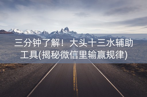 三分钟了解！大头十三水辅助工具(揭秘微信里输赢规律)