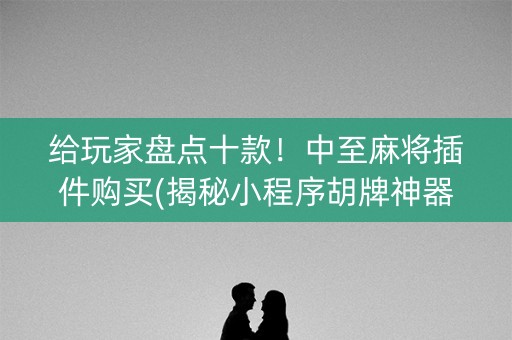 给玩家盘点十款！中至麻将插件购买(揭秘小程序胡牌神器)