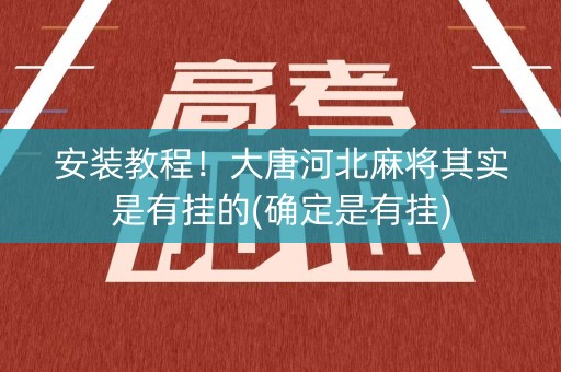 安装教程！大唐河北麻将其实是有挂的(确定是有挂)