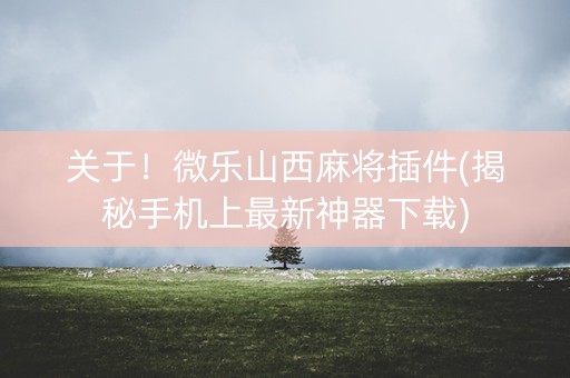 关于！微乐山西麻将插件(揭秘手机上最新神器下载)