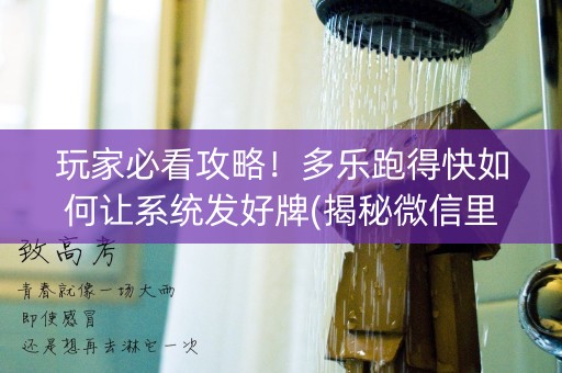 玩家必看攻略！多乐跑得快如何让系统发好牌(揭秘微信里赢牌的技巧)