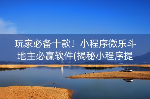 玩家必备十款！小程序微乐斗地主必赢软件(揭秘小程序提高胜率)