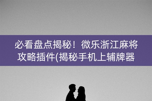 必看盘点揭秘！微乐浙江麻将攻略插件(揭秘手机上辅牌器)